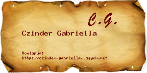 Czinder Gabriella névjegykártya